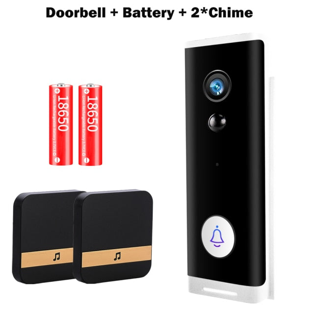 Wireless Doorbell Camera: 1080P Smart Home Doorbell Camera WiFi Wireless Door Bell Video cam for Home Security IP Camera Outdoor