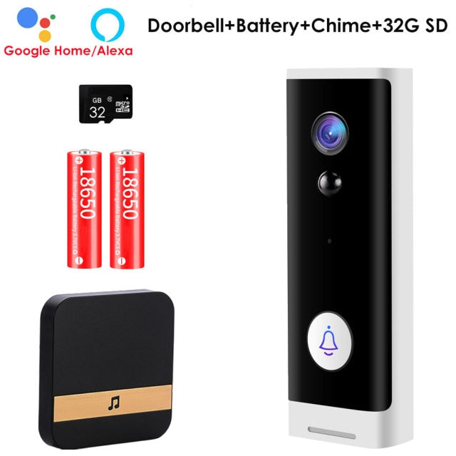 Wireless Doorbell Camera: 1080P Smart Home Doorbell Camera WiFi Wireless Door Bell Video cam for Home Security IP Camera Outdoor