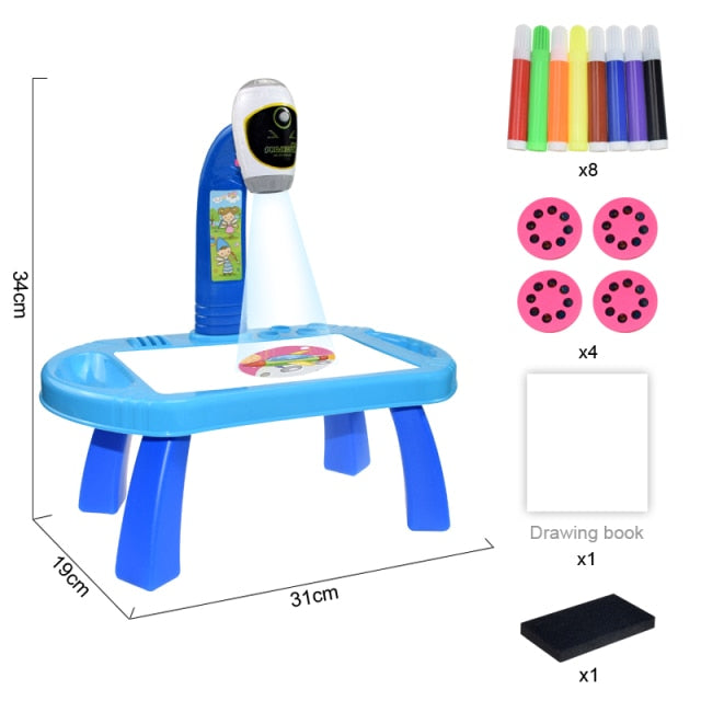 Children Led Projector Art Drawing sketcher Table Kids Painting Board Desk Led Projector Painting Tracing Drawing Table Toys