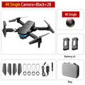 Mini RC Drone 4K HD Dual Camera Dron 1080P WiFi Fpv Foldable Quadcopter Real-Time Transmission Helicopter Toy Children Kid Gift