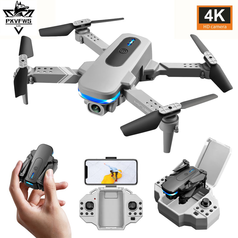 Mini RC Drone 4K HD Dual Camera Dron 1080P WiFi Fpv Foldable Quadcopter Real-Time Transmission Helicopter Toy Children Kid Gift