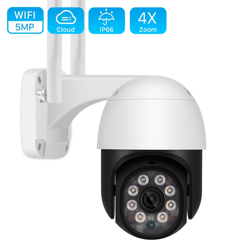 5MP PTZ WIFI IP Camera Outdoor 1080P 4X Digital Zoom Wireless Security CCTV Camera 3MP 2MP Two Way Audio Cloud CCTV Surveillance