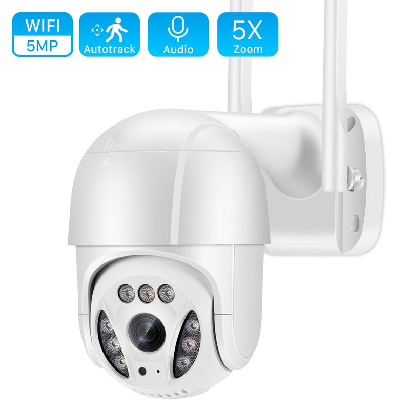 360 Wifi IP Camera Outdoor 5MP/3MP Ai Human Detection Auto Tracking PTZ Camera 1080P Night Vision Home Security CCTV Cam