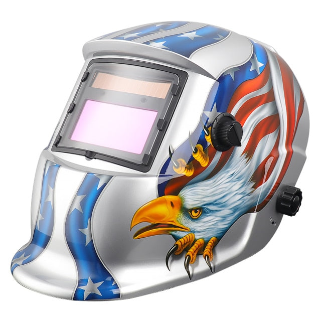 Auto Darkening Welding Helmet Skull Drawing Shield Solar Powered For Mig Mag Tig Elctrode Mask Protecte