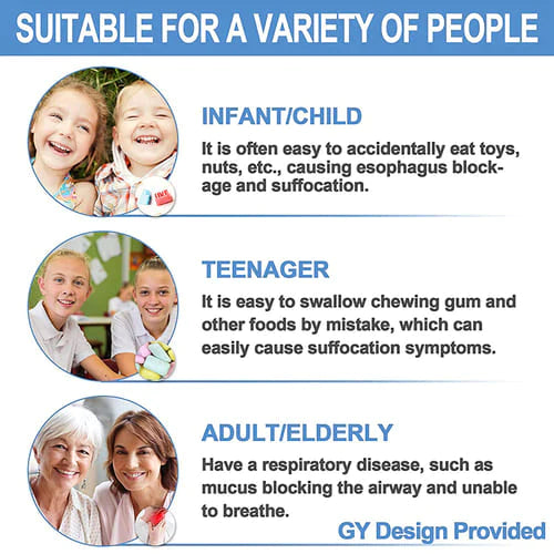 Anti-choking Device, Adult and Child, Babies Non-Invasive Choking First Aid, Emergencies Suction chokeGuard