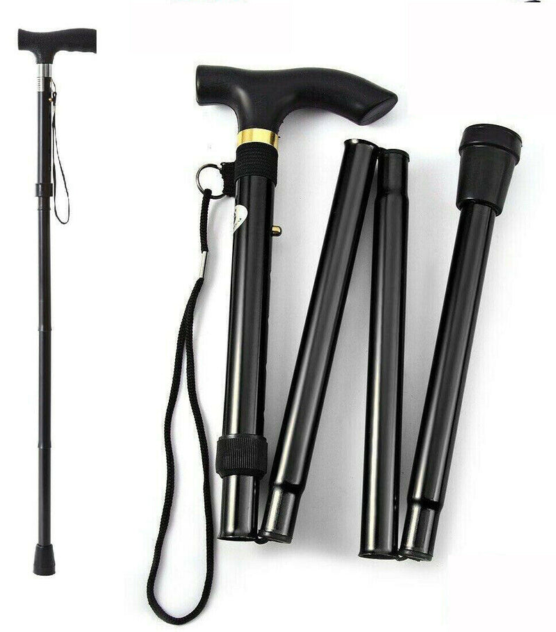 Aluminum Cane Adjustable Walking Stick Collapsible Travel Cane Trekking Poles