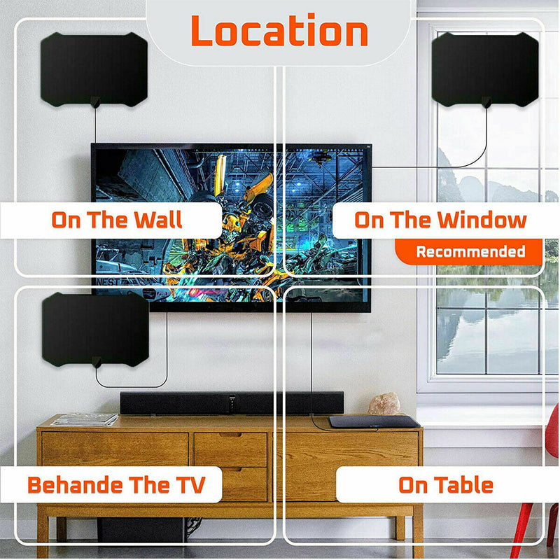 5600 Miles Indoor Digital TV Antenna Amplified HDTV W/ Signal Booster 4K 1080P - 2022 Upgraded Version