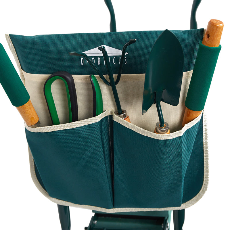 Multifunctional Garden Kneeler & Seat With Pocket, Foldable heavy duty Farm kneeler Chair with Pouch made in USA