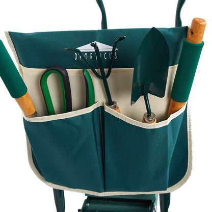 Multifunctional Garden Kneeler & Seat With Pocket, Foldable heavy duty Farm kneeler Chair with Pouch made in USA