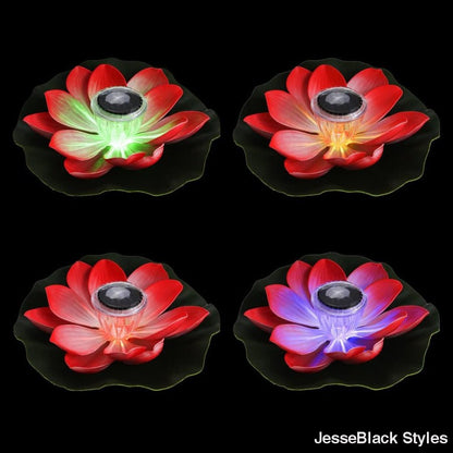 Solar Powered floating Flower Lights