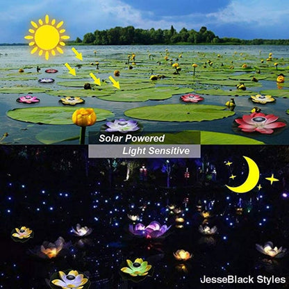 Solar Powered floating Flower Lights
