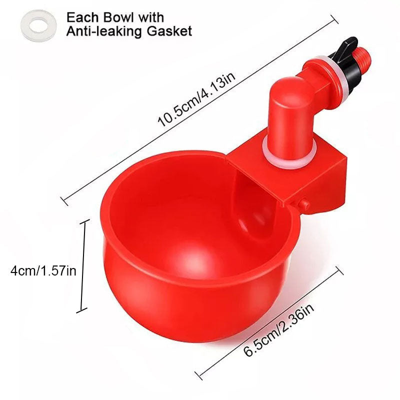 Automatic Chicken Cup Waterer, Auto Poultry Water Bowel Feed for Coop & Flock, Birds, Ducks, Hens Coop Ideas